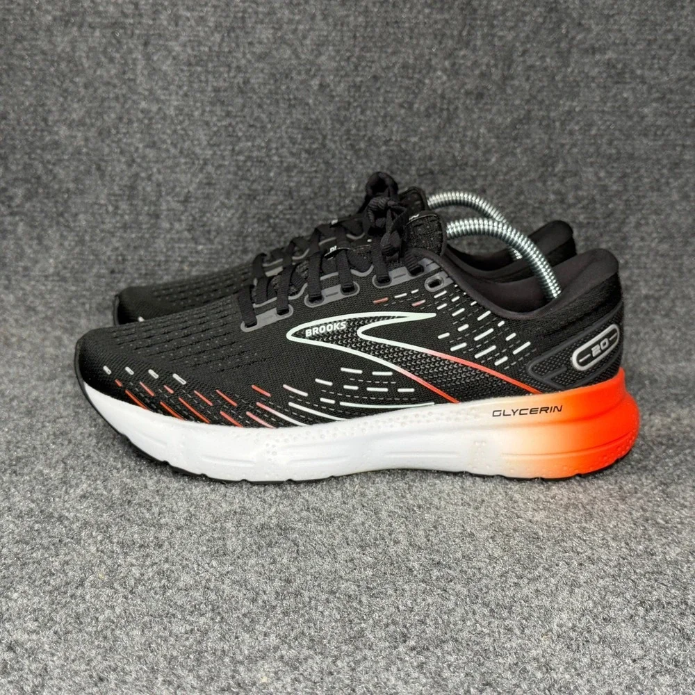 Brooks Glycerin 20 Running Shoes Women's 10.5‎ Black Opal Orange Athletic Run